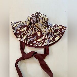 NWT OPEN EDIT NORDSTROM Oversized Bucket Hat Brown Abstract Sun Hat $39